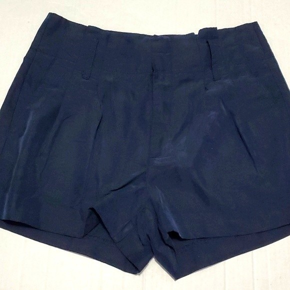 American Eagle Navy Flowy Ultra High Waisted Summer Modal Blend Dressy Shorts - Picture 1 of 8